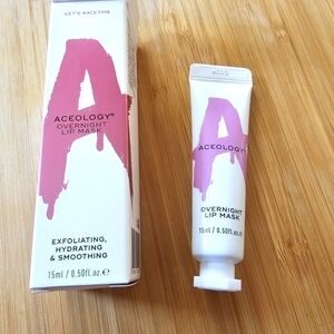 Aceology Overnight Lip Mask, Exfoliating Hydrating & Smoothing, Full-size 15ml